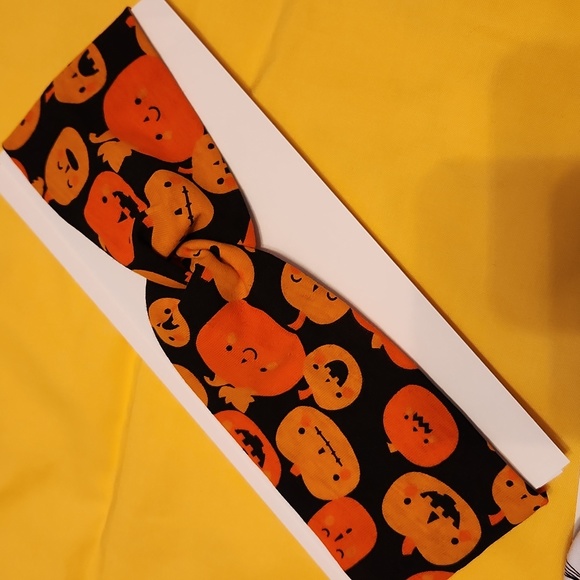 Halloween Themed Handmade Cotton/Polyester Spandex Head Bands - set of 4 - Picture 5 of 13